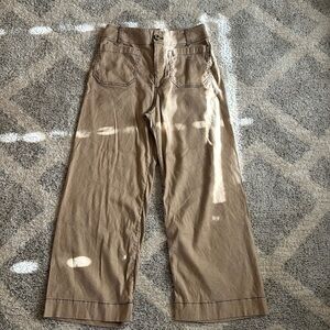 Maeve the Colette cropped linen blend pants